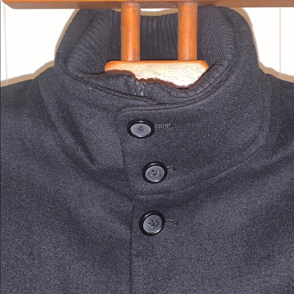 J.Farrar men’s modern fit BlackWool Blend overcoat - Picture 2 of 13